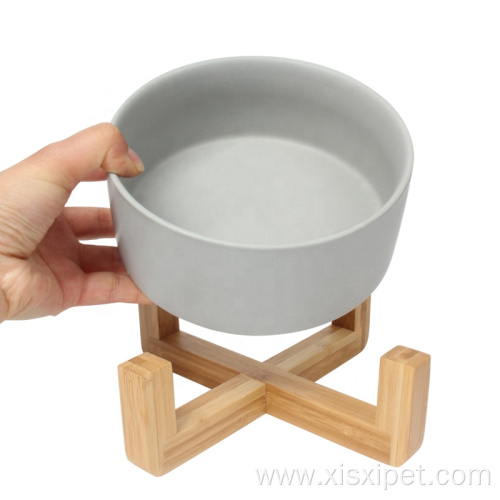 Pet Cat Dog Food Bowl With Stand